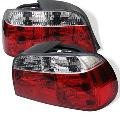 BMW 7 Series Spyder Crystal Taillights - Red Clear - 111-BE3895-LED-SM