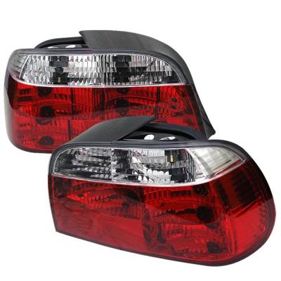 BMW 7 Series Spyder Crystal Taillights - Red Clear - 111-BE3895-RC