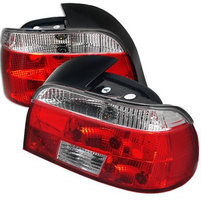 BMW 5 Series Spyder Crystal Taillights - Red Clear - 111-BE3997-RC