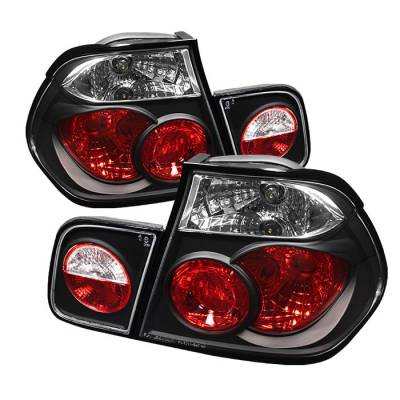 BMW 3 Series 4DR Spyder Euro Style Taillights - Black - 111-BE4699-4D-BK