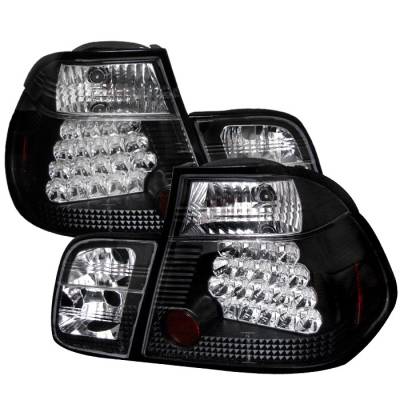 BMW 3 Series 4DR Spyder LED Taillights - Black - 111-BE4699-4D-LED-BK