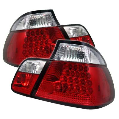 BMW 3 Series 4DR Spyder LED Taillights - Red Clear - 111-BE4699-4D-LED-RC