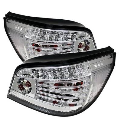 Spyder - BMW 5 Series Spyder LED Taillights - Chrome - 111-BE6004-LED-C - Image 1