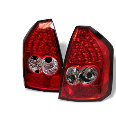 Chrysler 300 Spyder LED Taillights - Red Clear - 111-C305-LED-RC