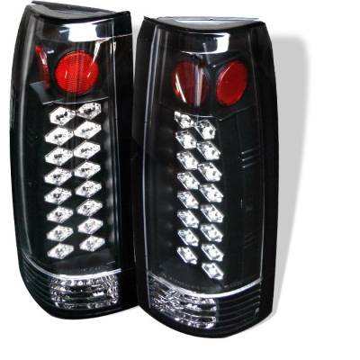 Chevrolet CK Truck Spyder LED Taillights - Black - 111-CCK88-LED-BK