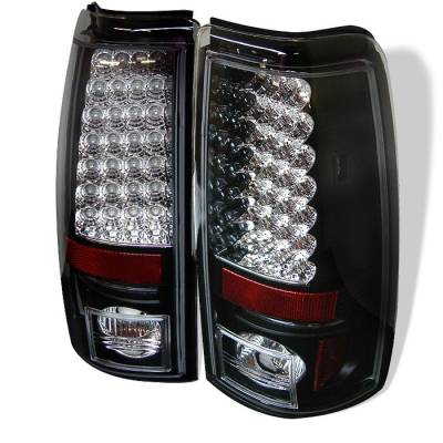 Chevrolet Silverado Spyder LED Taillights - Black - 111-CS03-LED-BK