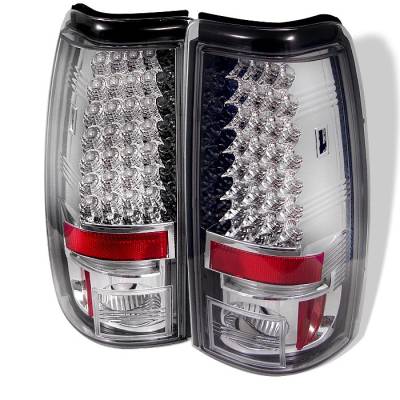 Chevrolet Silverado Spyder LED Taillights - Chrome - 111-CS03-LED-C