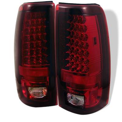 Chevrolet Silverado Spyder LED Taillights - Red Clear - 111-CS03-LED-RC