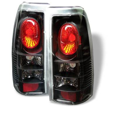 Chevrolet Silverado Spyder Euro Style Taillights - Black - 111-CS99-BK