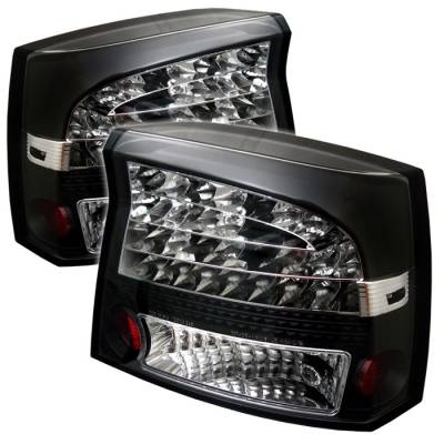 Dodge Charger Spyder LED Taillights - Black - 111-DCH05-LED-BK