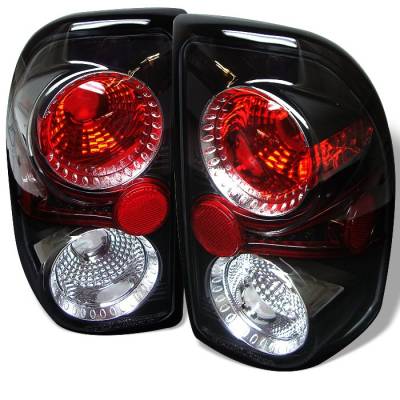 Dodge Dakota Spyder Euro Style Taillights - Black - 111-DDAK97-BK