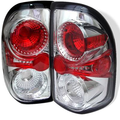 Dodge Dakota Spyder Euro Style Taillights - Chrome - 111-DDAK97-C