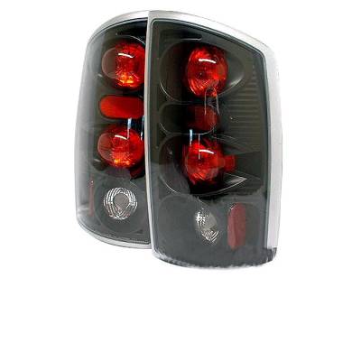 Dodge Ram Spyder Euro Style Taillights - Black - 111-DRAM02-BK