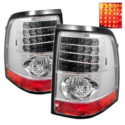 Ford Explorer Spyder LED Taillights - Chrome - 111-FEXP02-LED-C