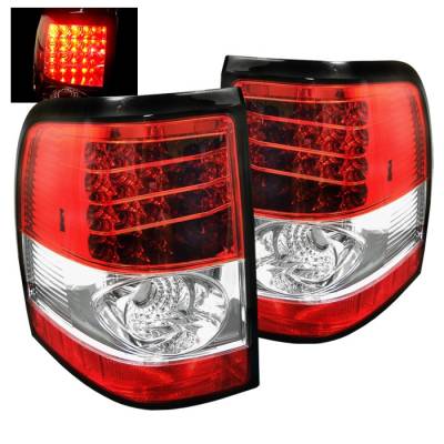 Ford Explorer Spyder LED Taillights - Red Clear - 111-FEXP02-LED-RC