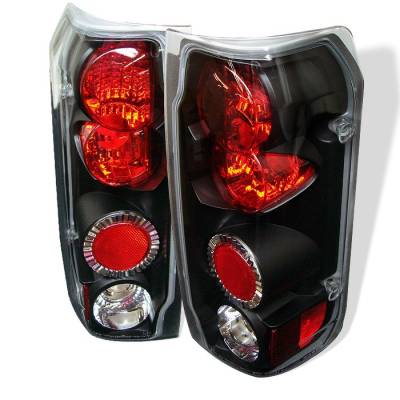 Ford F150 Spyder Euro Style Taillights - Black - 111-FF15089-BK