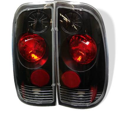 Ford F150 Spyder Euro Style Taillights - Black - 111-FF15097-BK