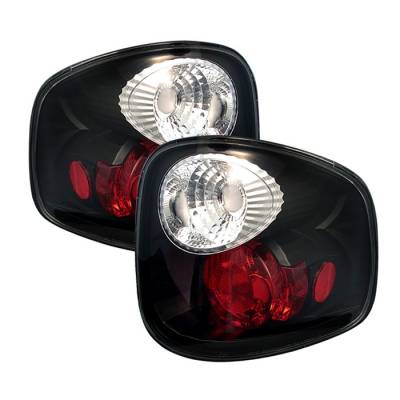 Ford F150 Spyder Euro Style Taillights - Black - 111-FF15097FS-BK