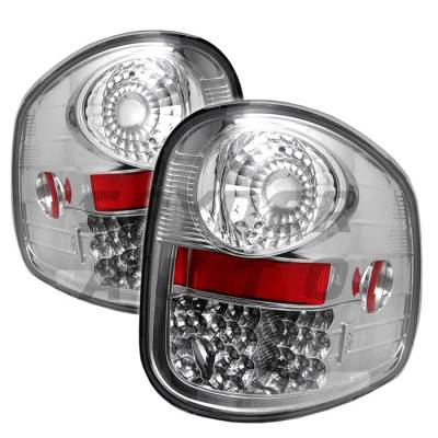 Ford F150 Spyder LED Taillights - Chrome - 111-FF15097FS-LED-C