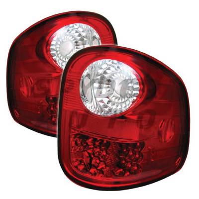 Ford F150 Spyder LED Taillights - Red Clear - 111-FF15097FS-LED-RC