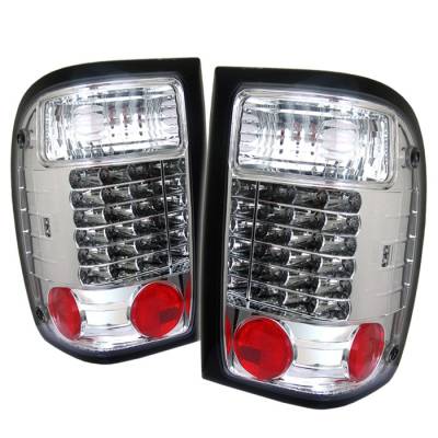 Ford Ranger Spyder LED Taillights - Chrome - 111-FR93-LED-C