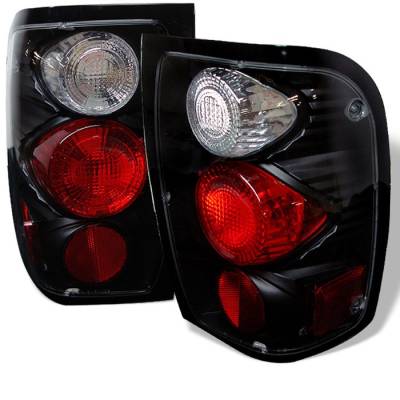 Ford Ranger Spyder Euro Style Taillights - Black - 111-FR98-BK