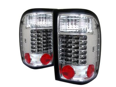 Ford Ranger Spyder LED Taillights - Chrome - 111-FR98-LED-C