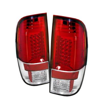 Ford F350 Superduty Spyder LED Taillights - Red Clear - 111-FS07-LED-RC