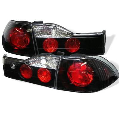 Honda Accord 4DR Spyder Euro Style Taillights - Black - 111-HA01-4D-BK