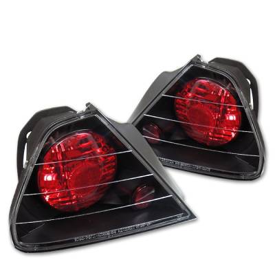 Honda Accord 2DR Spyder Euro Style Taillights - Black - 111-HA98-2D-BK