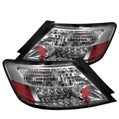 Honda Civic 2DR Spyder LED Taillights - Chrome - 111-HC06-2D-LED-C