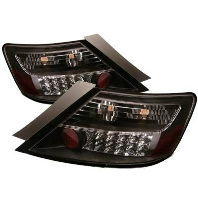 Honda Civic 2DR Spyder LED Taillights - Black - 111-HC06-2D-LED-RS