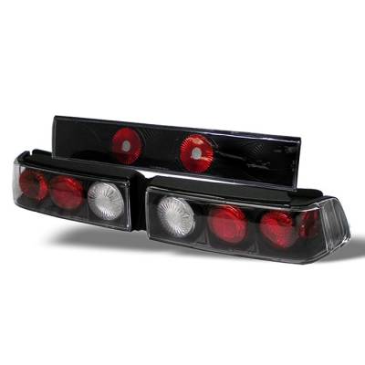 Honda Civic HB Spyder Euro Style Taillights - Black - 111-HC88-BK