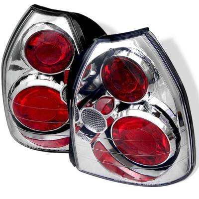 Honda Civic HB Spyder Euro Style Taillights - Chrome - 111-HC96-3D-C