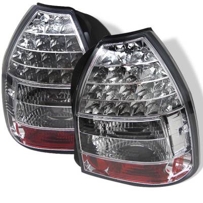 Honda Civic HB Spyder LED Taillights - Chrome - 111-HC96-3D-LED-C