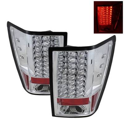 Jeep Grand Cherokee Spyder LED Taillights - Chrome - 111-JGC07-LED-C