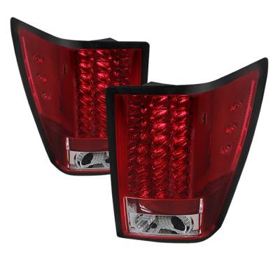 Jeep Grand Cherokee Spyder LED Taillights - Red Clear - 111-JGC07-LED-RC