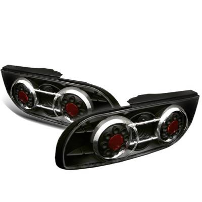 Nissan 240SX Spyder LED Taillights - Black - 111-N240SX89H-LED-BK