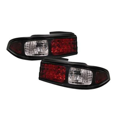 Nissan 240SX Spyder LED Taillights - Black - 111-N240SX95-LED-BK