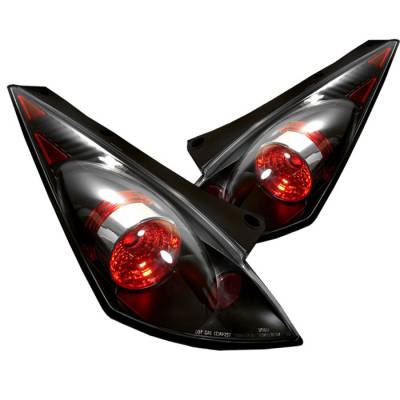 Nissan 350Z Spyder Euro Style Taillights - Black - 111-N350Z02-BK