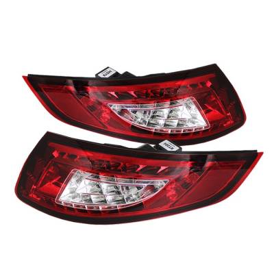 Porsche 911 Spyder LED Taillights - Red Clear - 111-P99705-LED-RC