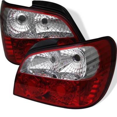 Subaru WRX Spyder ED Taillights - Red Clear - 111-SI01-LED-RC