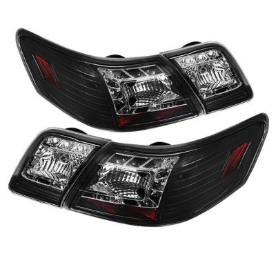 Toyota Camry Spyder LED Taillights - Black - 111-TCAM07-LED-BK