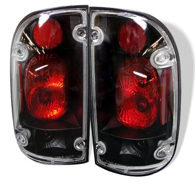 Toyota Tacoma Spyder Euro Style Taillights - Black - 111-TT01-BK