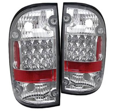 Toyota Tacoma Spyder LED Taillights - Chrome - 111-TT95-LED-C