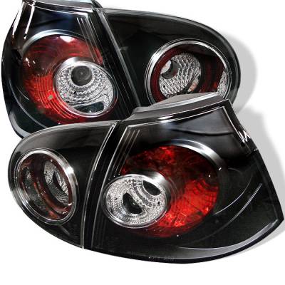 Volkswagen Golf Spyder Euro Style Taillights - Black - 111-VG03-BK