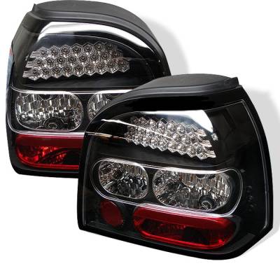 Volkswagen Golf Spyder LED Taillights - Black - 111-VG92-LED-BK