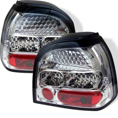 Volkswagen Golf Spyder LED Taillights - Chrome - 111-VG92-LED-C