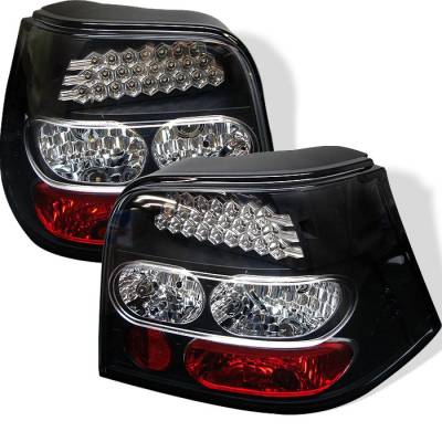 Volkswagen Golf Spyder LED Taillights - Black - 111-VG98-LED-BK