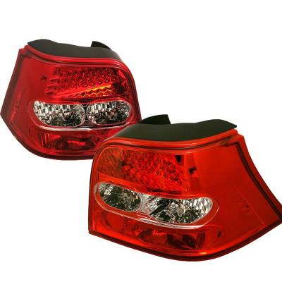 Volkswagen Golf Spyder LED Taillights - Red Clear - 111-VG98-LED-RC